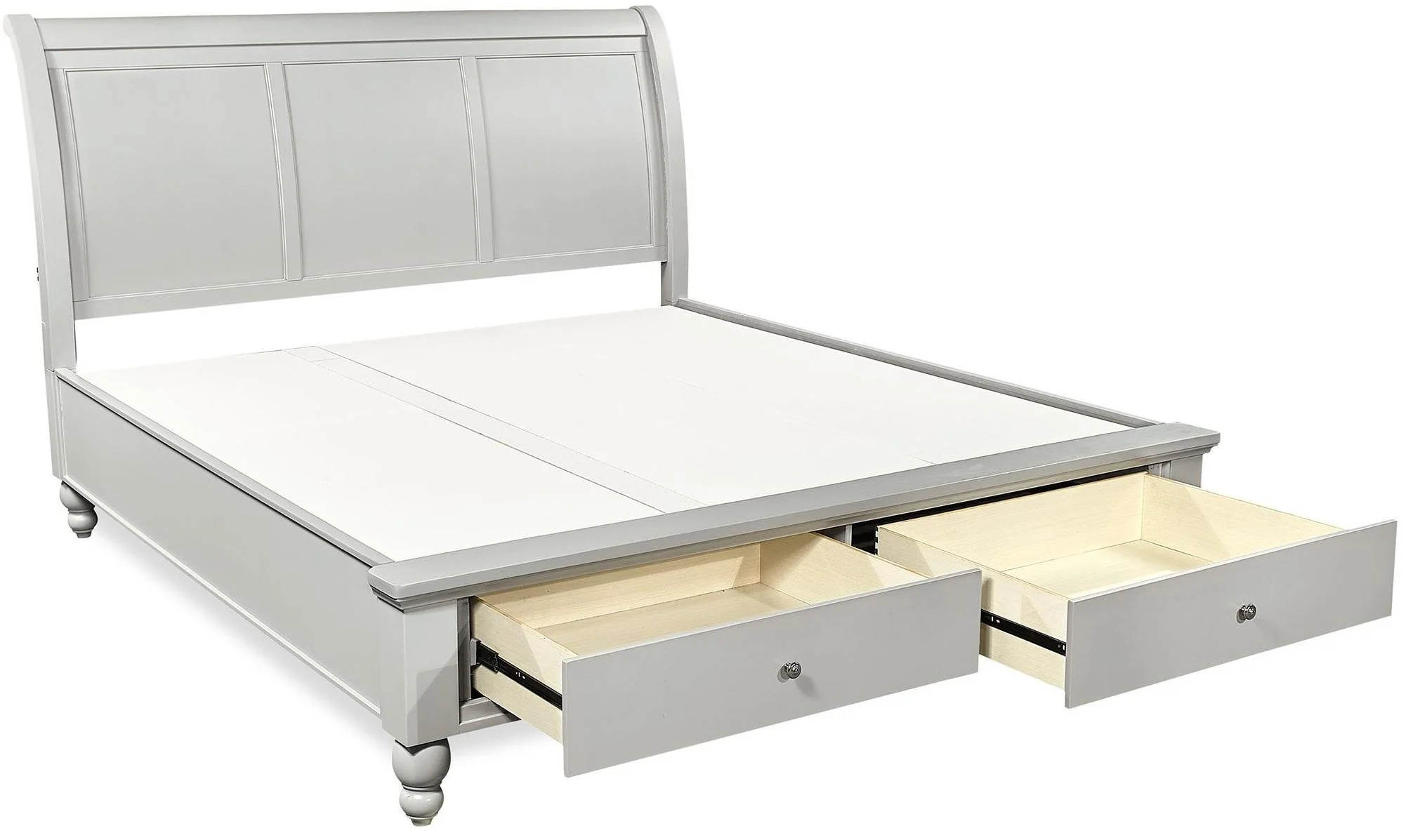 Aspenhome Cambridge King Sleigh Storage Bed in Grey - Image 2