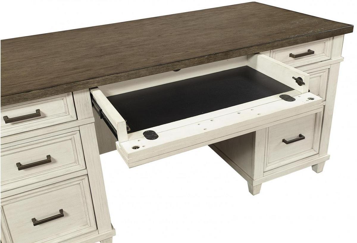 Aspenhome Caraway 66" Executive Desk in Aged Ivory - Image 2