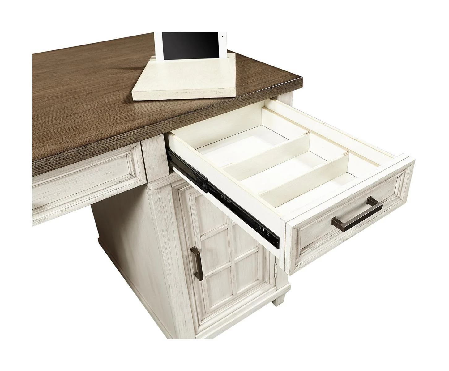 Aspenhome Caraway Counter Height Desk in Aged Ivory - Image 3