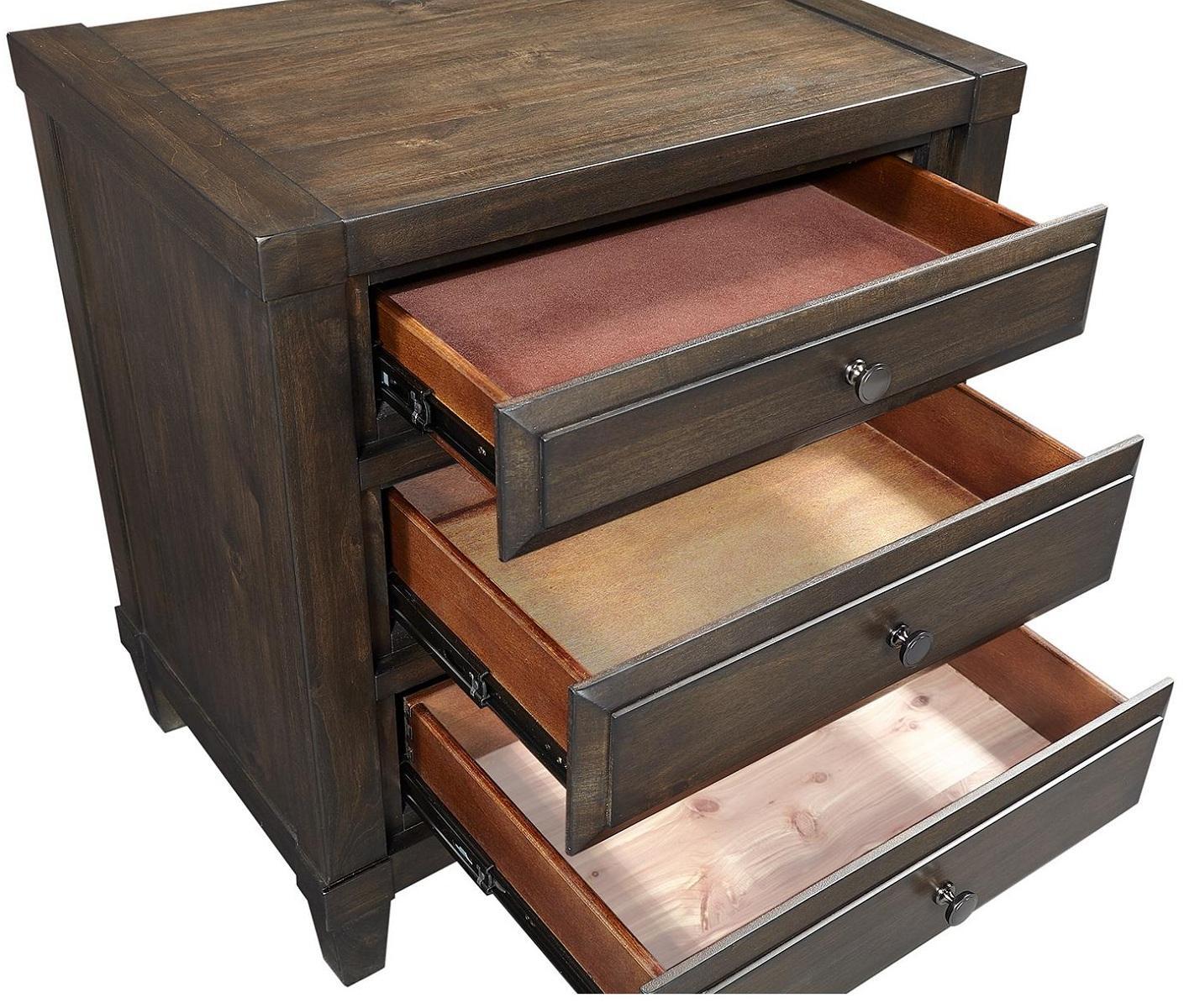 Aspenhome Easton 3 Drawer Nightstand in Burnt Umber - Image 2