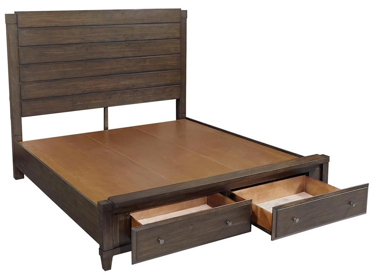 Aspenhome Easton California King Storage Bed in Burnt Umber - Image 3
