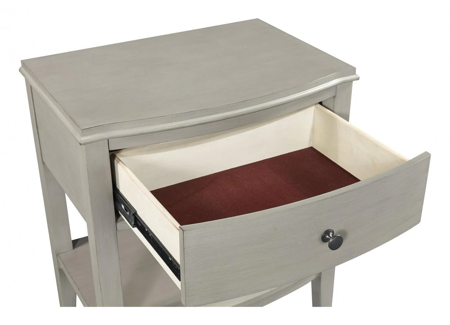 Aspenhome Furniture Charlotte 1 Drawer Nightstand in Shale - Image 2
