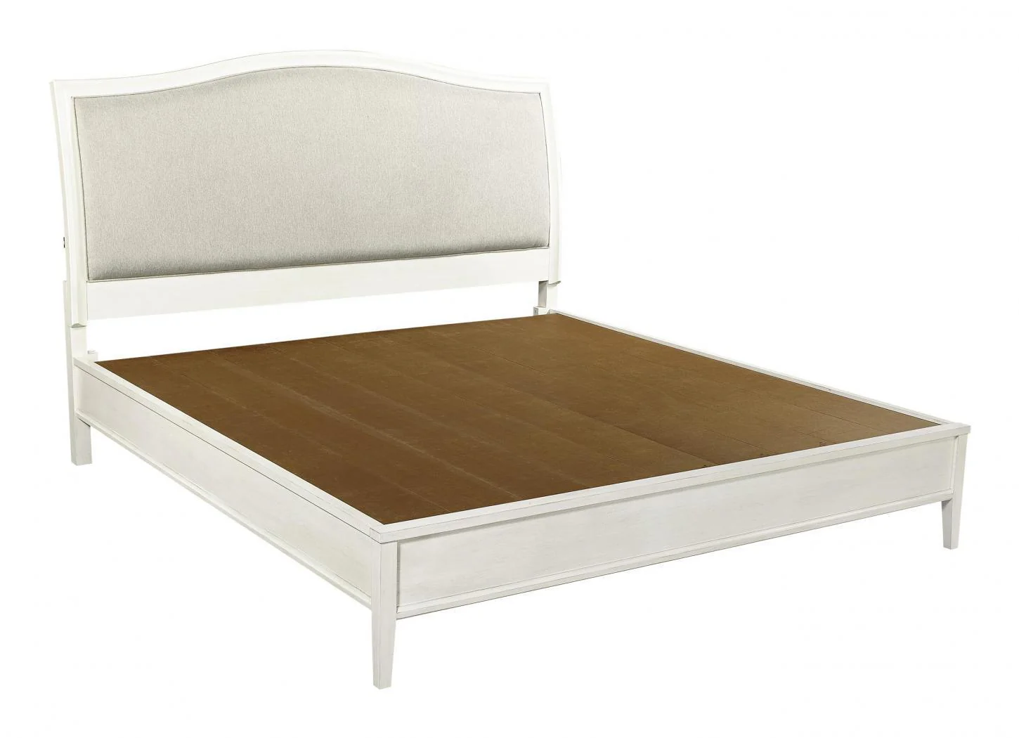 Aspenhome Furniture Charlotte California King Upholstered Sleigh Bed in White - Image 2