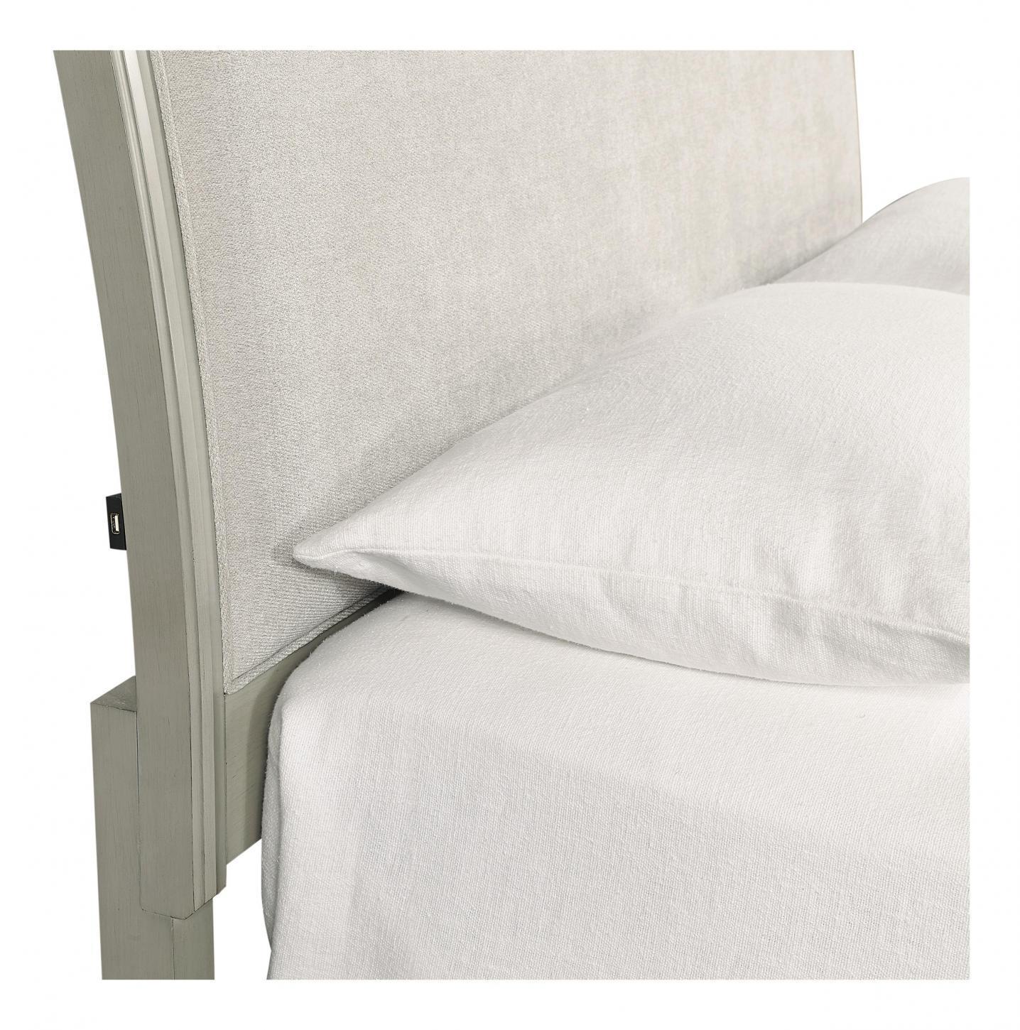 Aspenhome Furniture Charlotte Queen Upholstered Sleigh Bed in Shale - Image 3