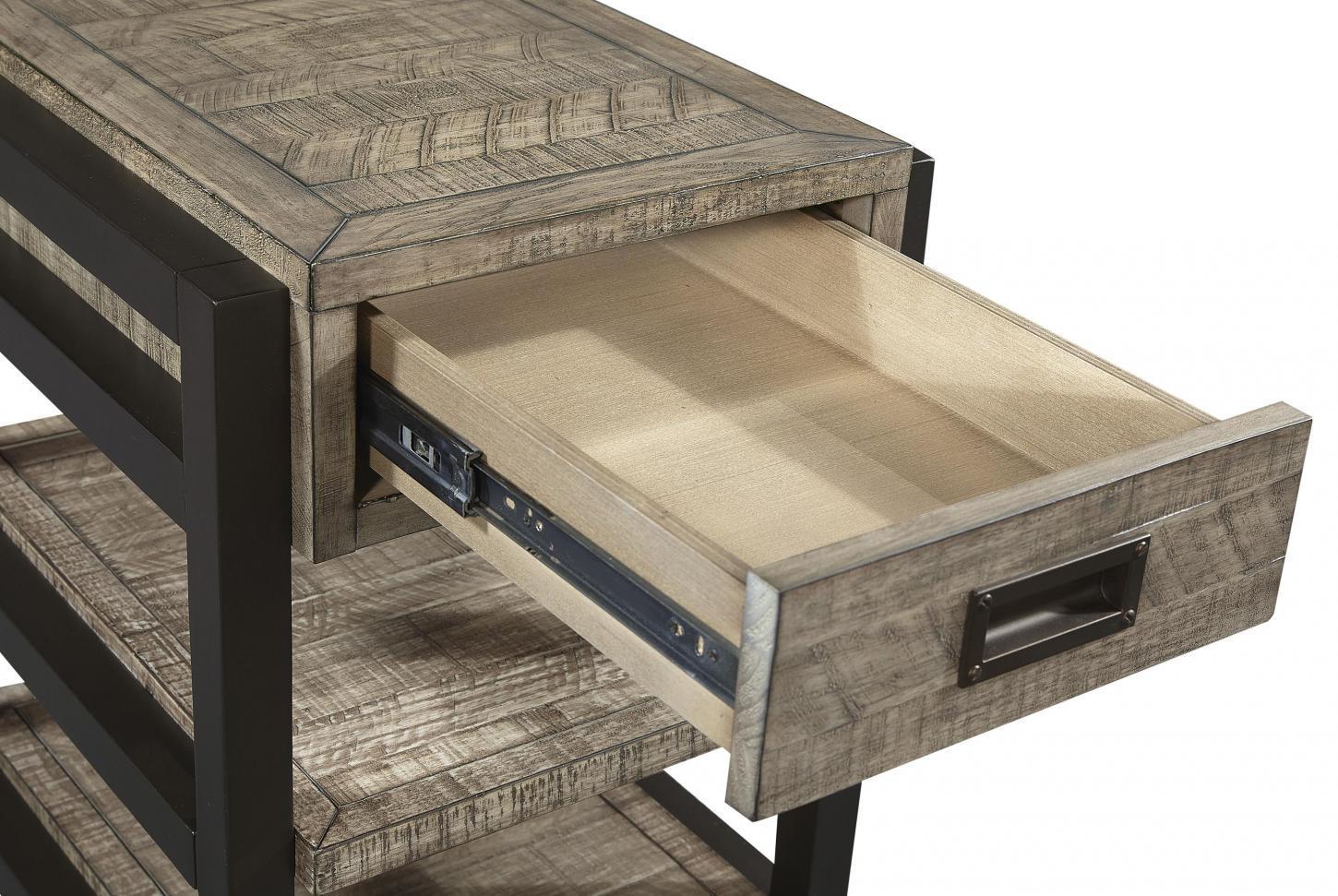 Aspenhome Furniture Grayson Chairside Table in Cinder Grey - Image 2