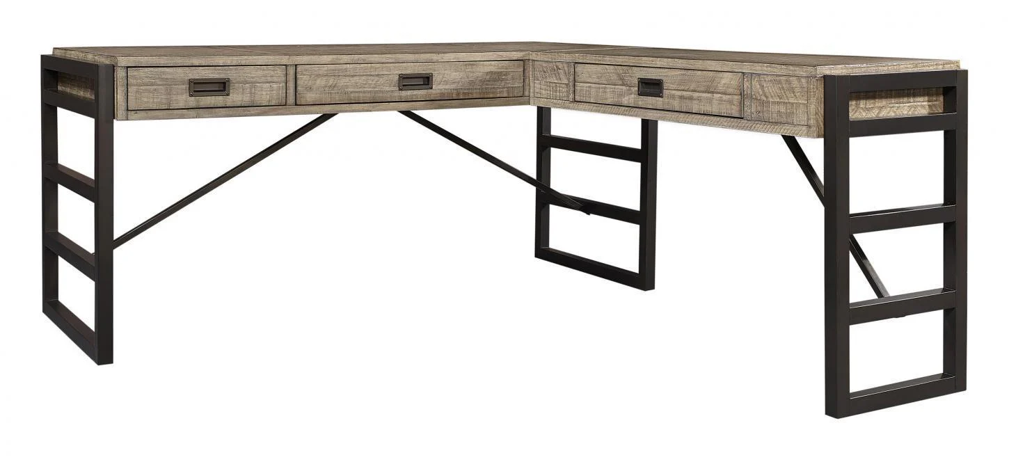 Aspenhome Furniture Grayson L-Shaped Desk in Cinder Grey-308 - Image 2