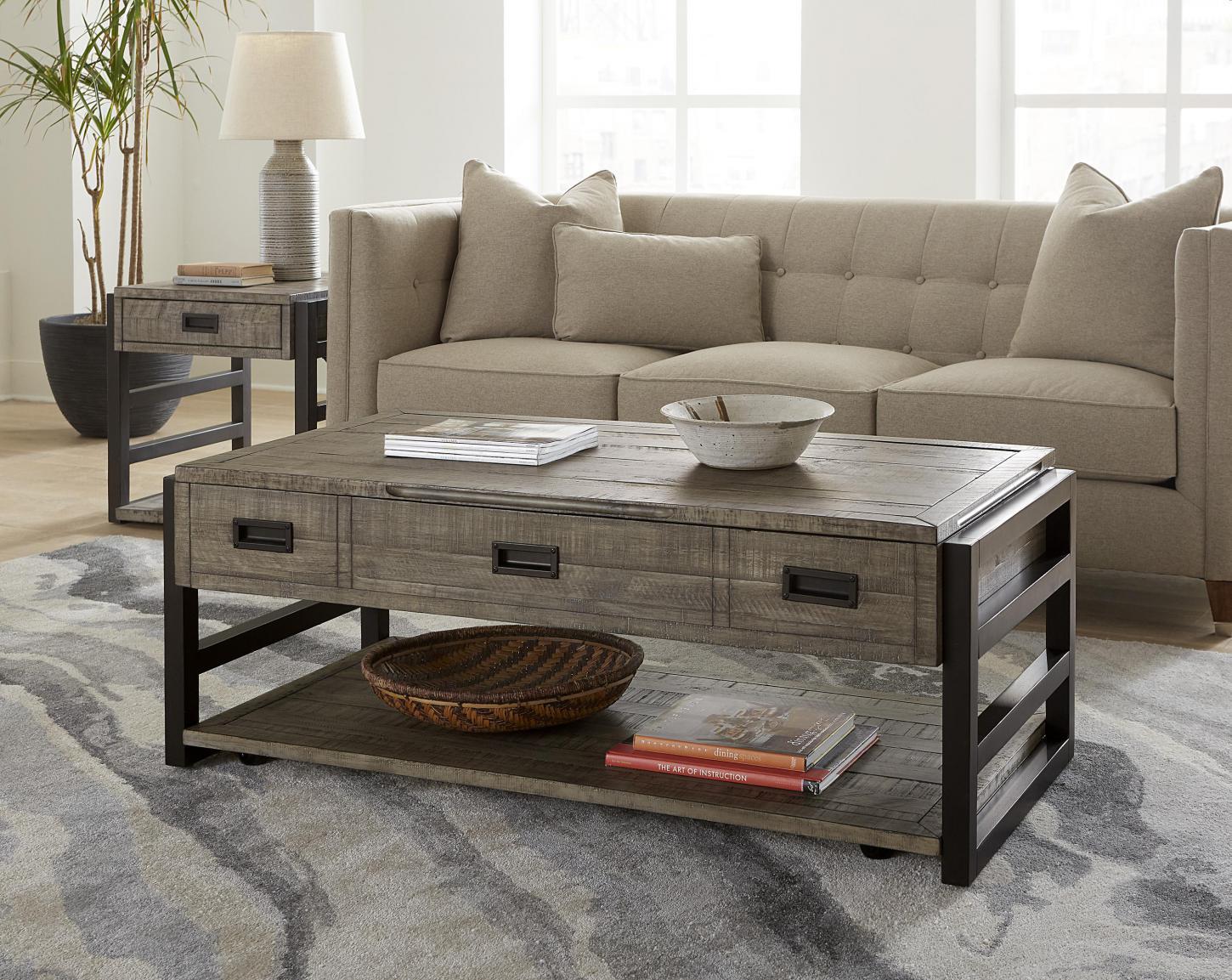 Aspenhome Furniture Grayson Lift Top Cocktail Table in Cinder Grey - Image 4