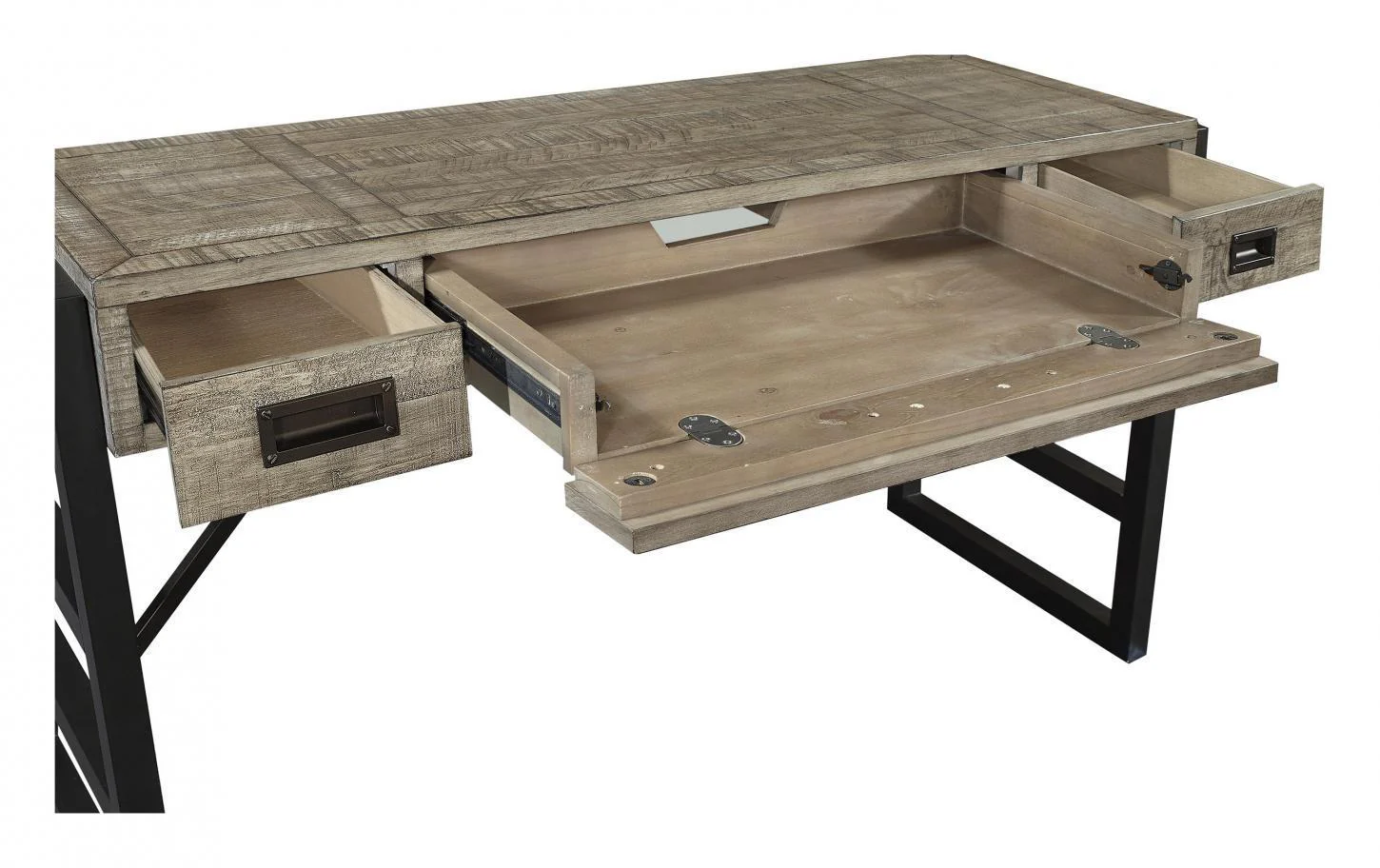 Aspenhome Furniture Grayson Liv360 Sofa/Writing Table in Cinder Grey - Image 2
