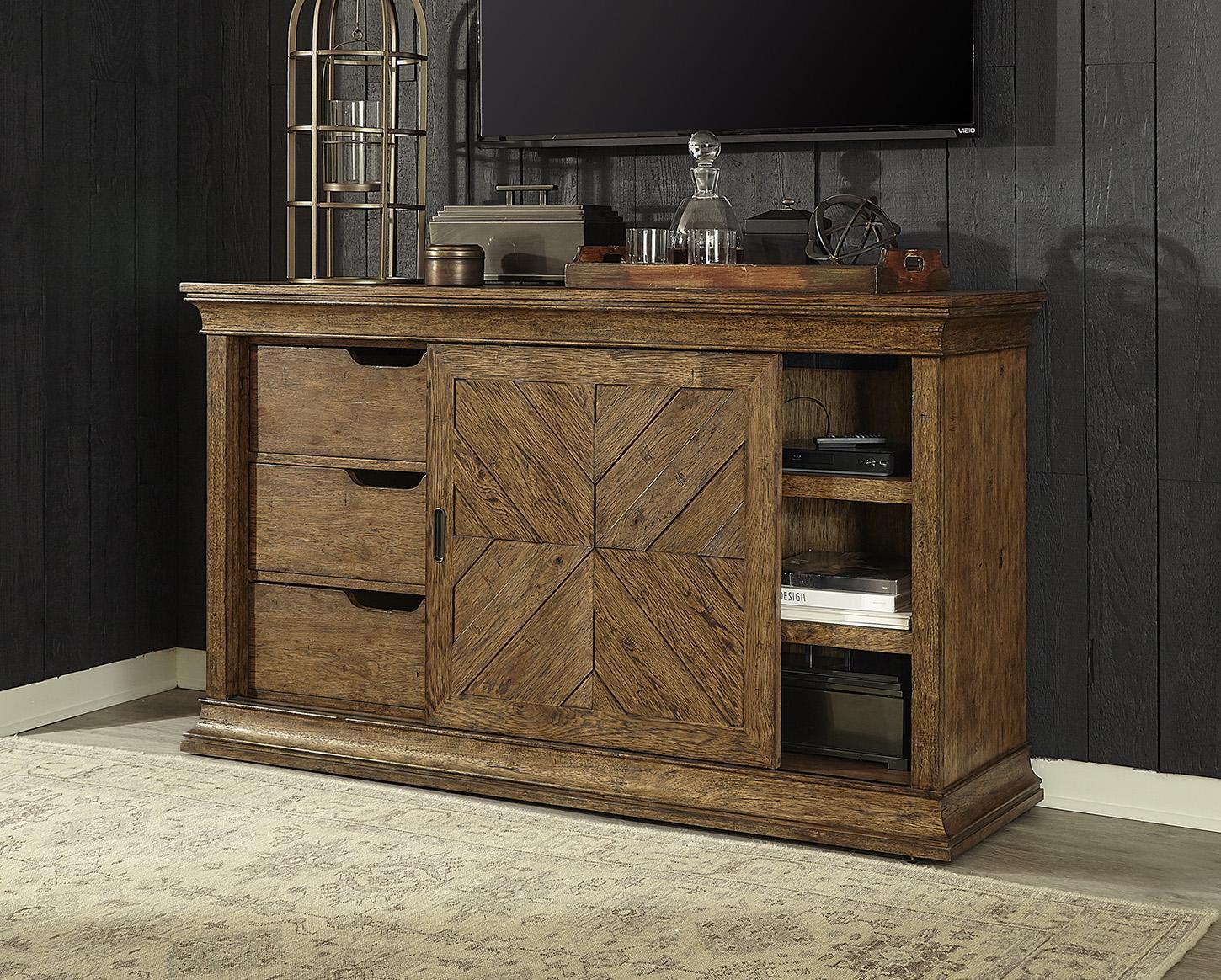 Aspenhome Furniture Mosaic 66" Console in Pecan - Image 4