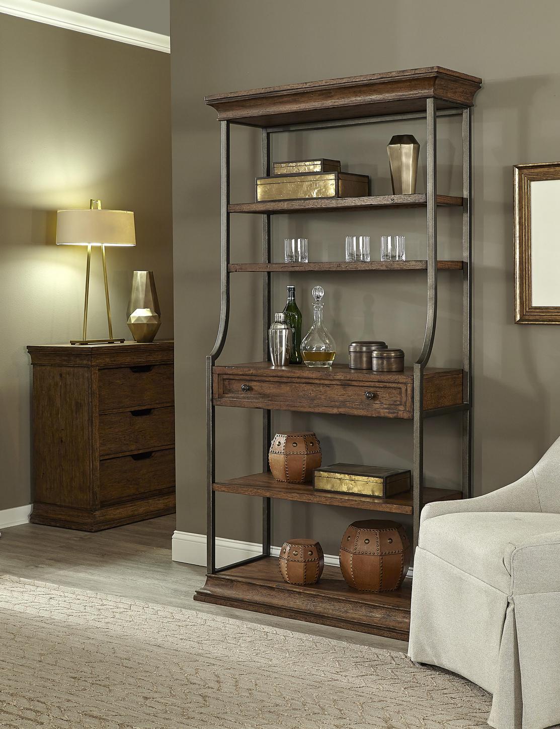 Aspenhome Furniture Mosaic Display Case in Pecan - Image 3