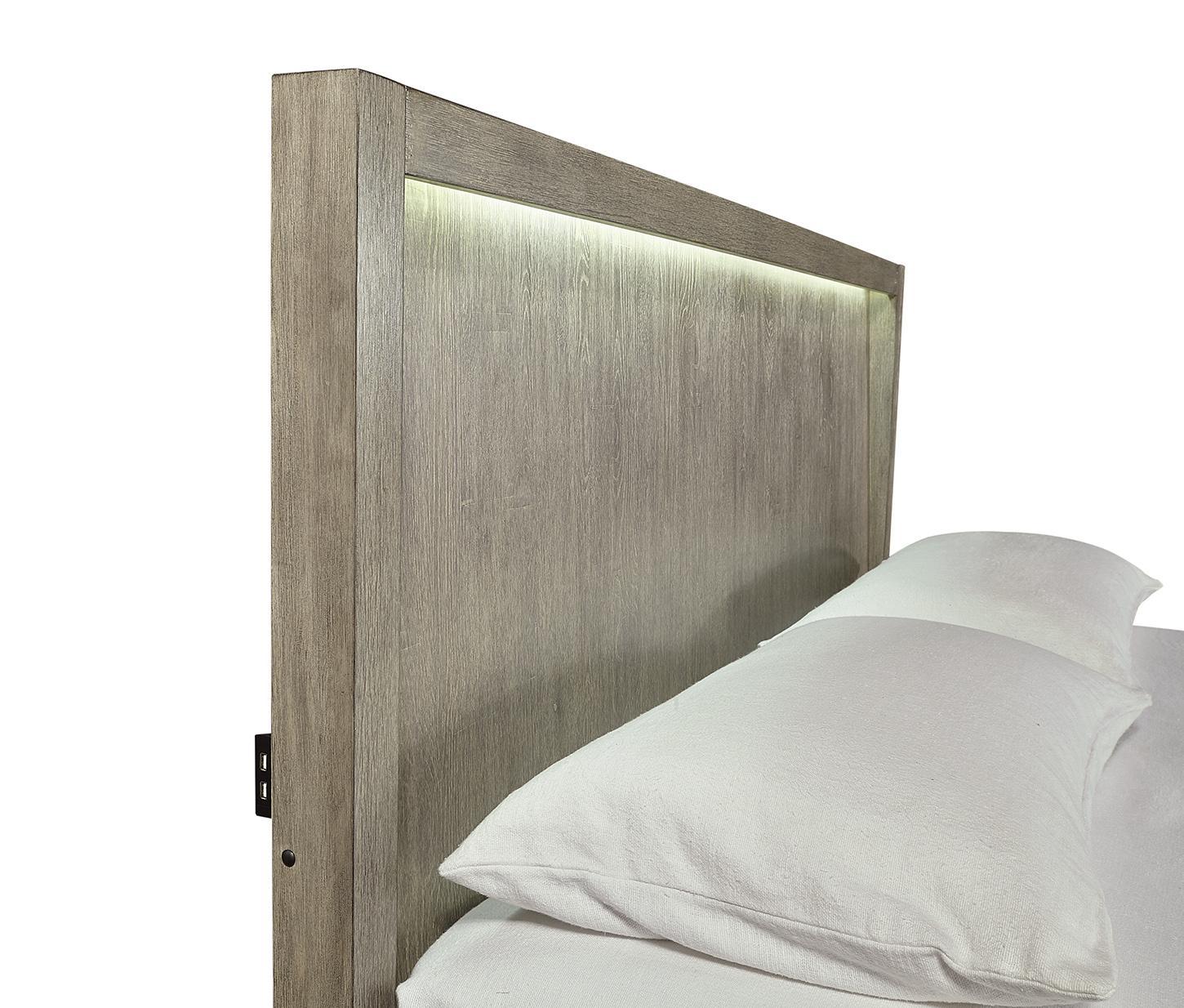 Aspenhome Furniture Platinum California King Bookcase Bed in Grey - Image 4