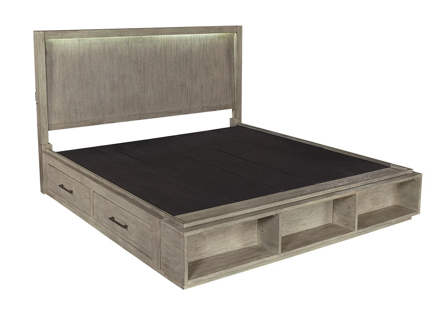Aspenhome Furniture Platinum King Bookcase Bed in Grey - Image 2