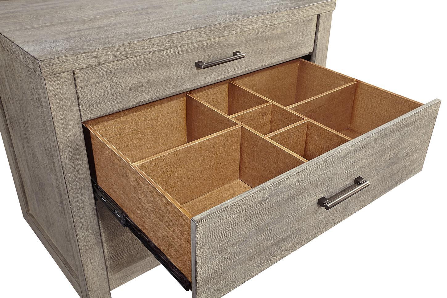 Aspenhome Furniture Platinum Workstation/Combo File in Gray Linen - Image 3