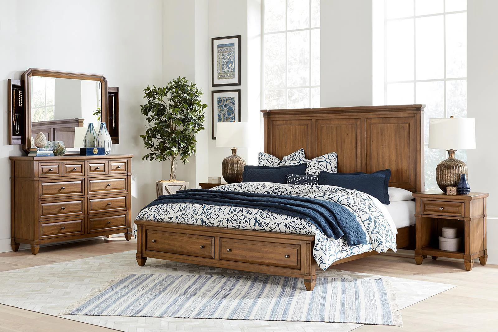 Aspenhome Furniture Thornton California King Panel Storage Bed in Sienna - Image 4