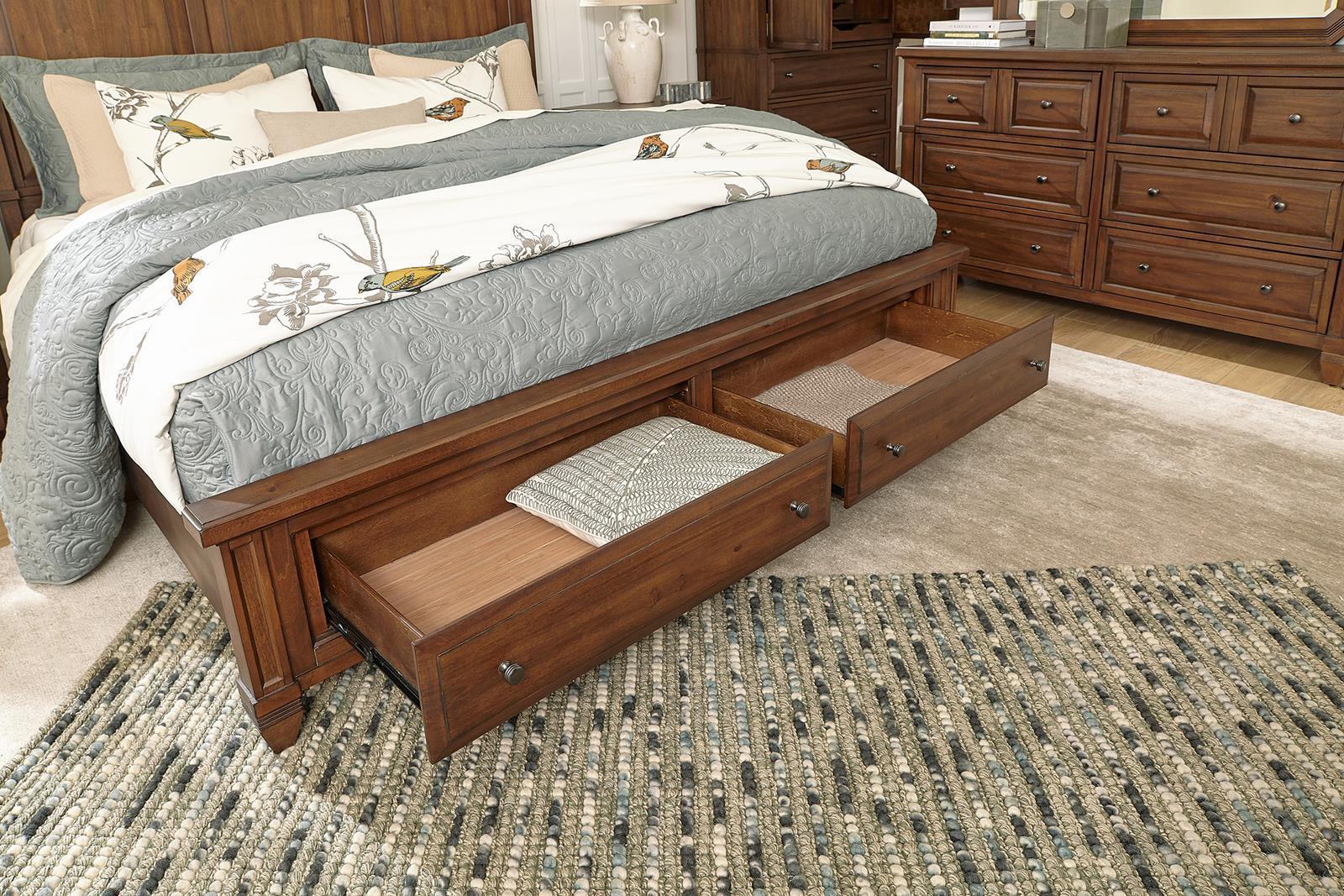 Aspenhome Furniture Thornton Queen Panel Storage Bed in Sienna - Image 3