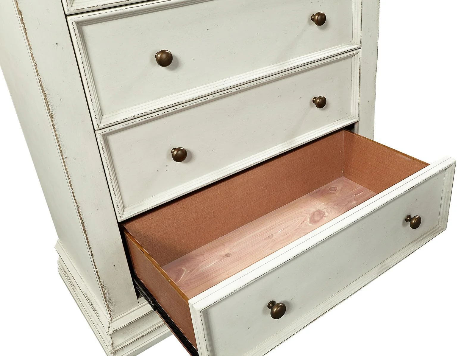 Aspenhome Granville 5 Drawer Chest in Vintage White - Image 3