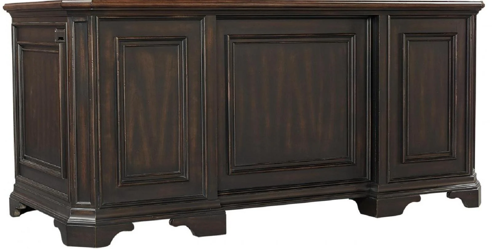 Aspenhome Hampton 66" Executive Desk in Black Cherry - Image 2