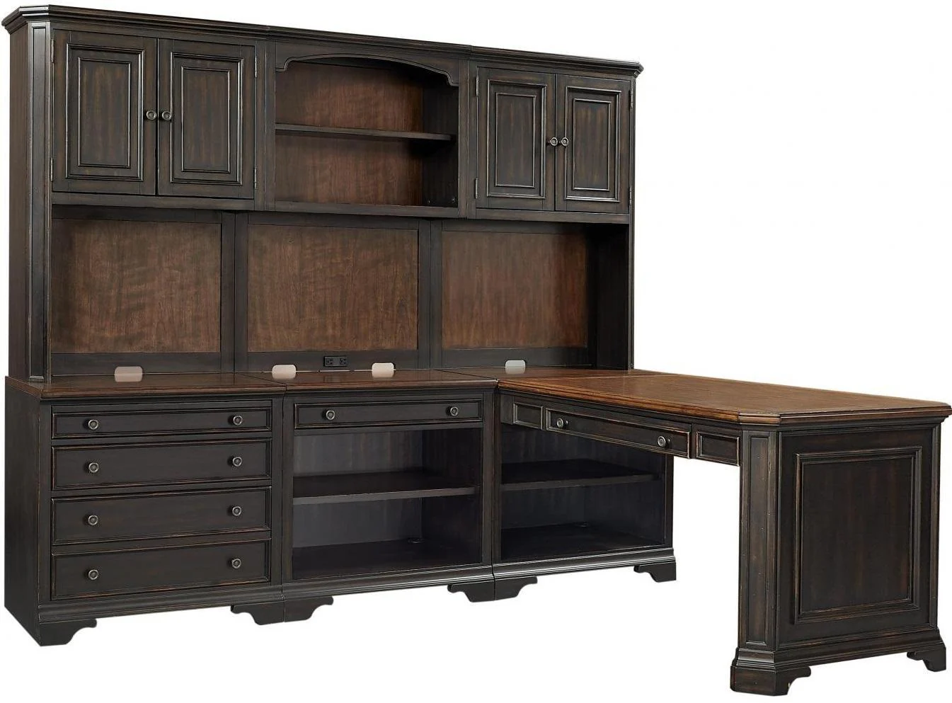 Aspenhome Hampton Modular Desk in Black Cherry - Image 3