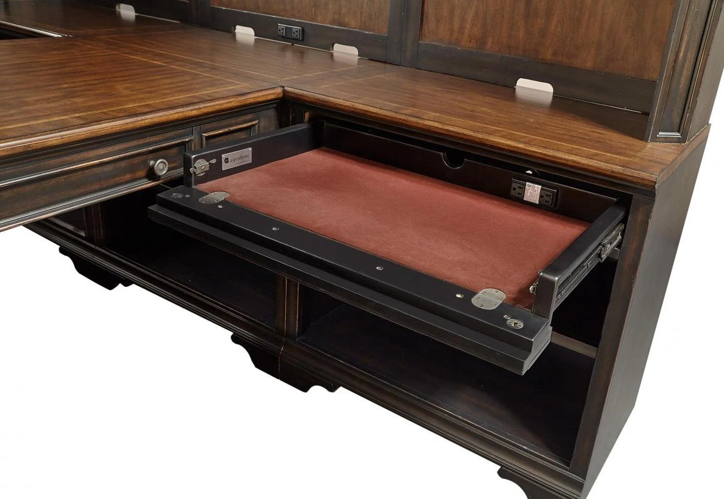Aspenhome Hampton Modular Desk in Black Cherry - Image 4