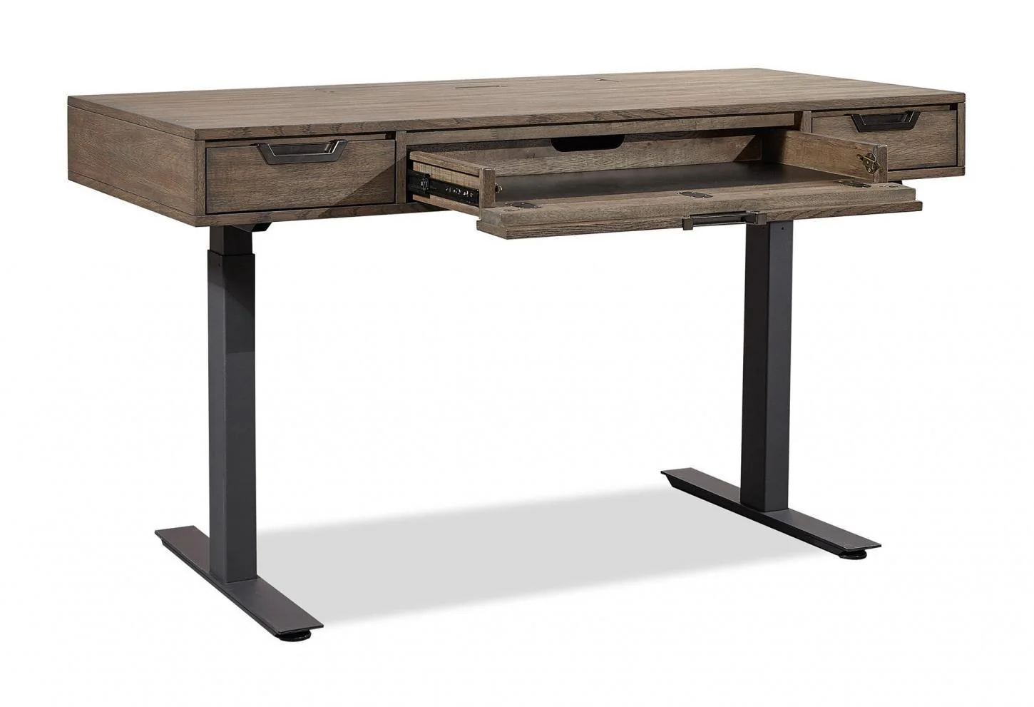 Aspenhome Harper Point 60" Adjustable Lift Top Desk in Grey - Image 2