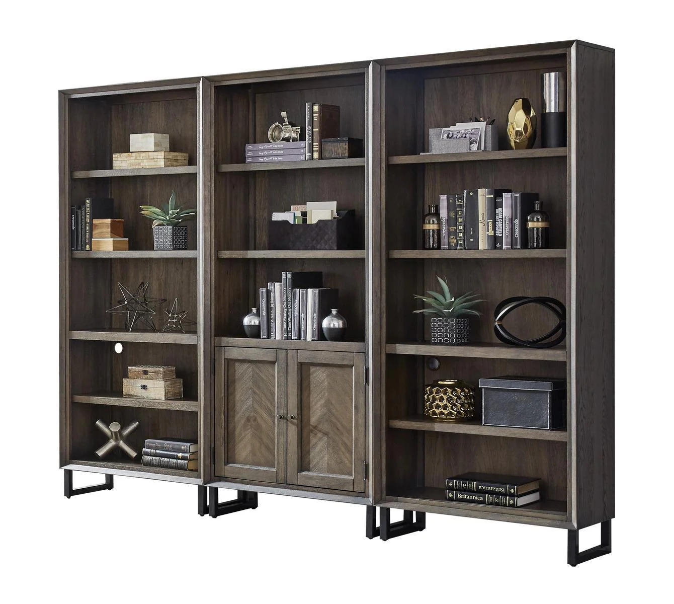 Aspenhome Harper Point Door Bookcase in Fossil - Image 2