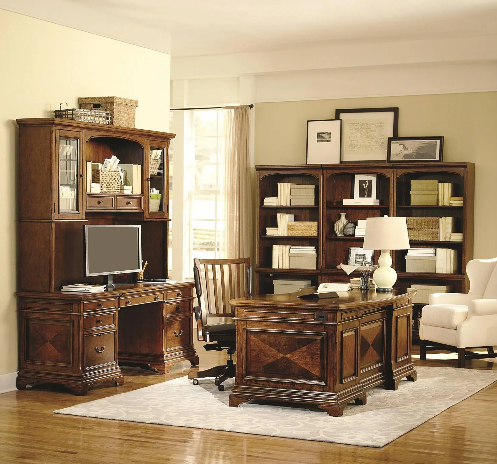 Aspenhome Hawthorne 66" Credenza in Brown Cherry - Image 3