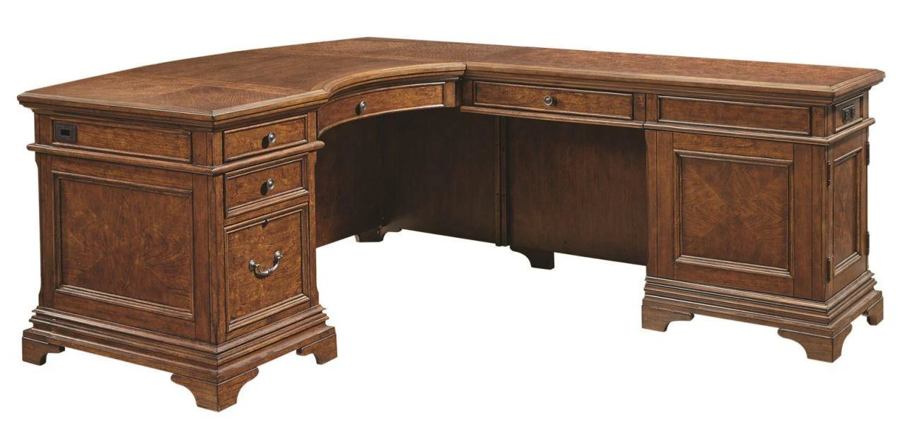 Aspenhome Hawthorne Desk and Reversible Return in Brown Cherry - Image 5