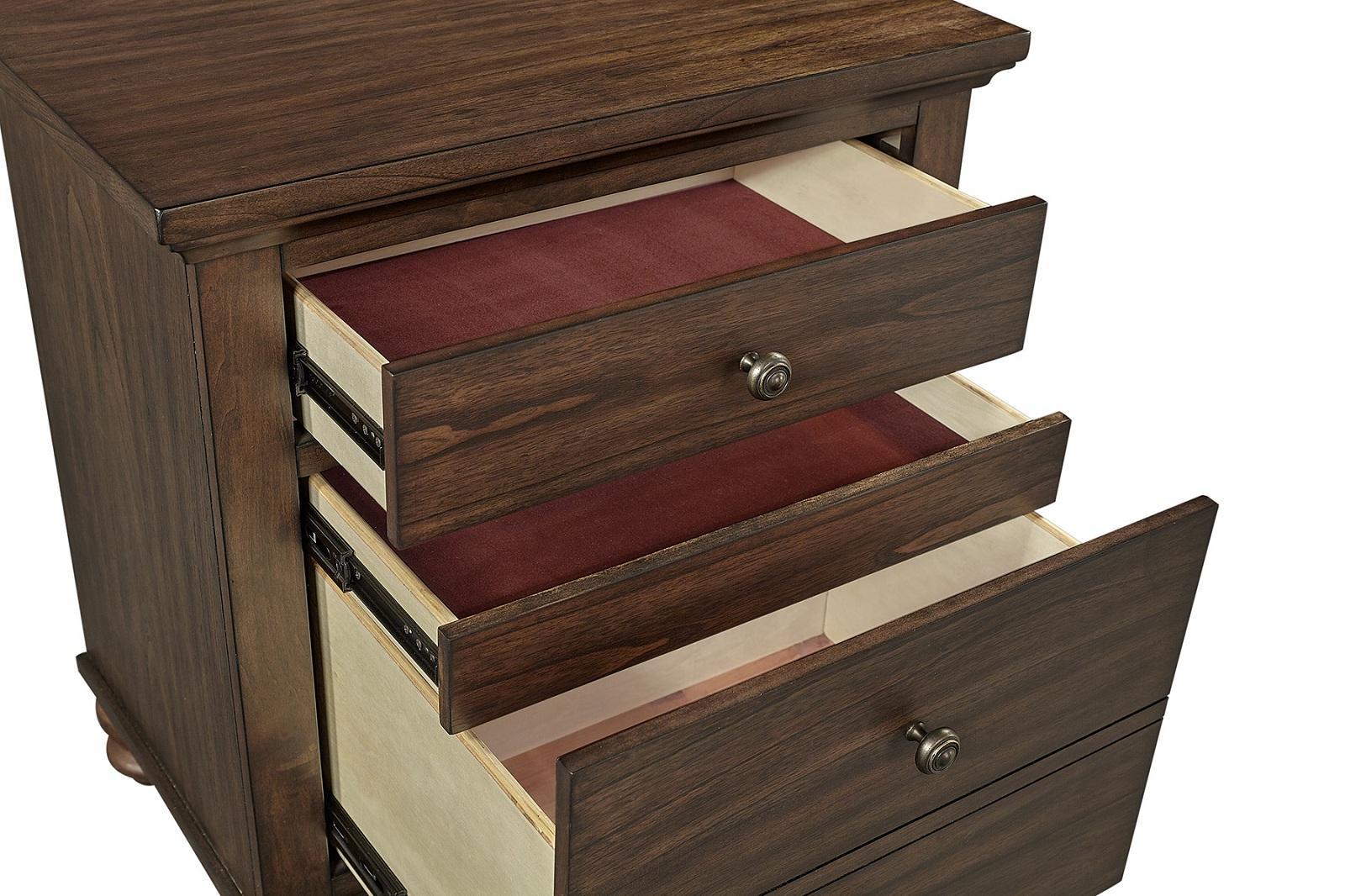 Aspenhome Hudson Valley 3 Drawer Nightstand in Chestnut - Image 2