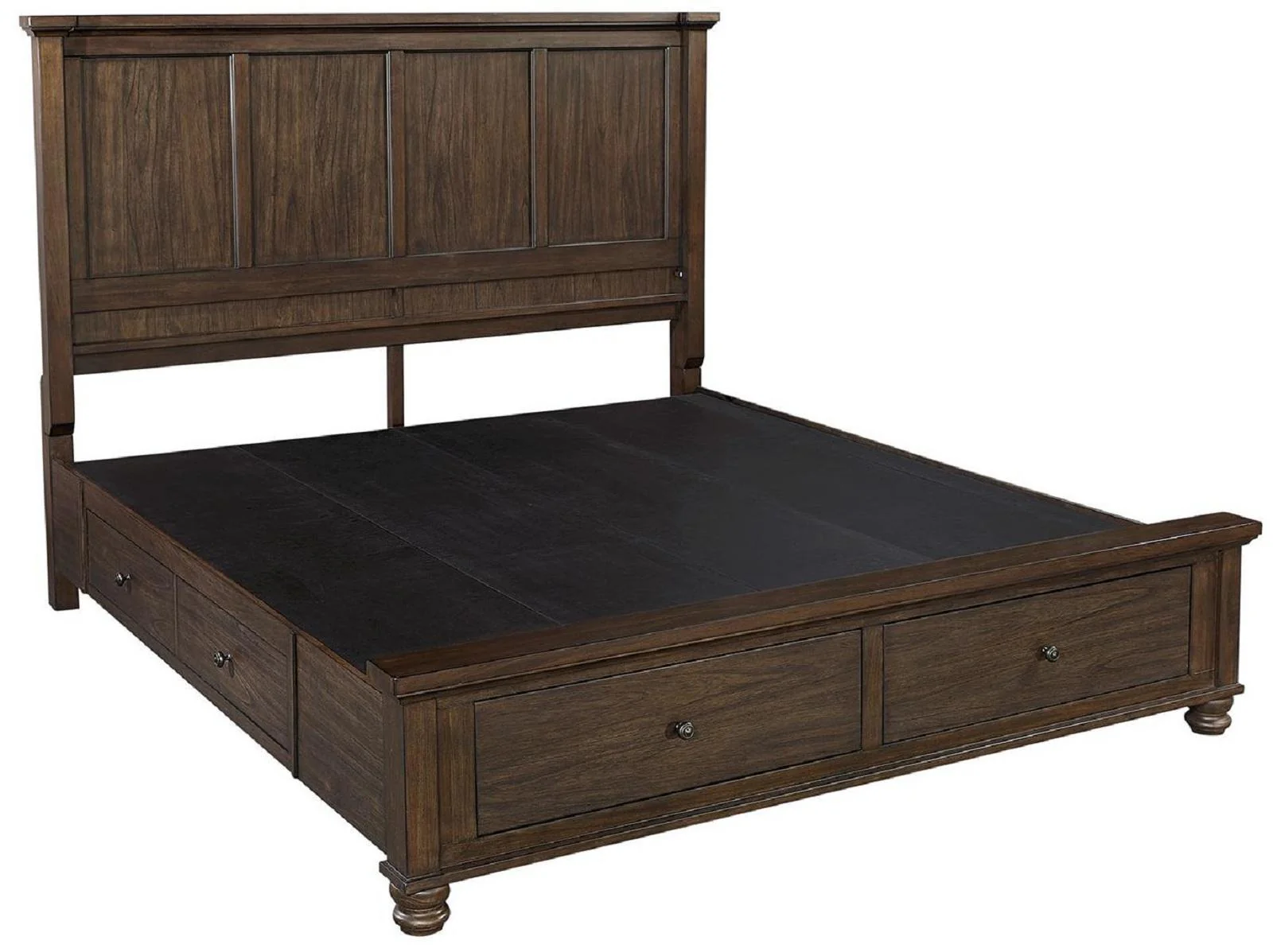 Aspenhome Hudson Valley Queen Panel Side Storage Bed in Chestnut - Image 2