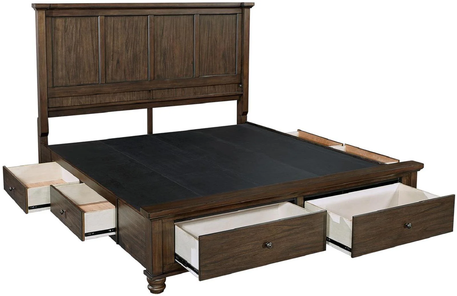 Aspenhome Hudson Valley Queen Panel Side Storage Bed in Chestnut - Image 3