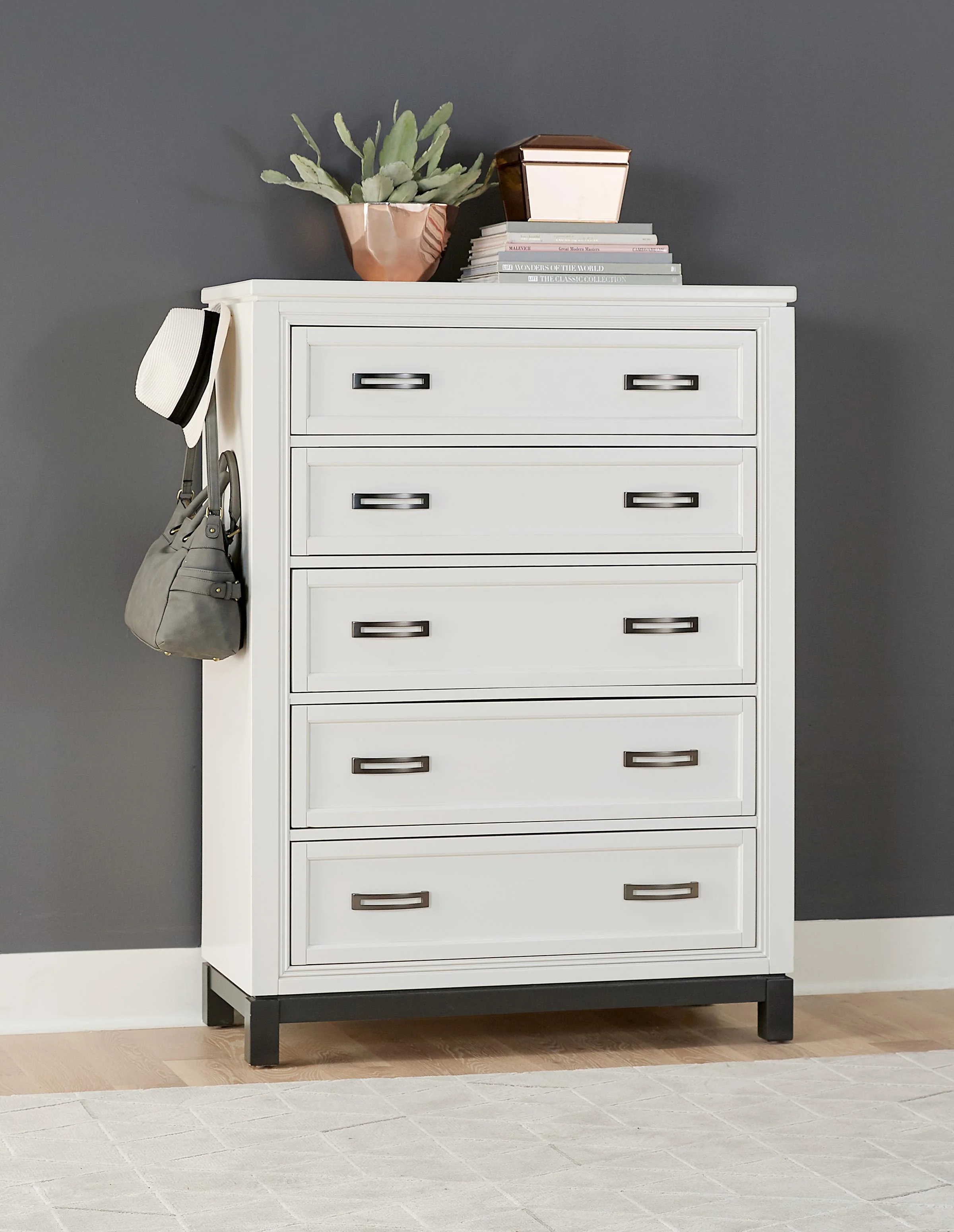 Aspenhome Hyde Park 5 Drawer Chest in White - Image 2