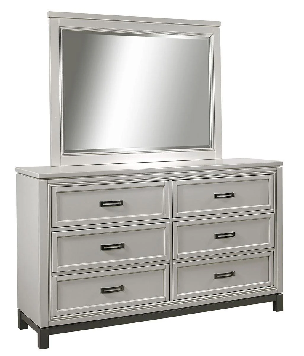 Aspenhome Hyde Park 6 Drawer Dresser in Light Gray - Image 4