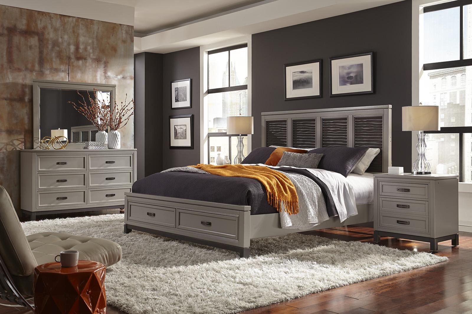 Aspenhome Hyde Park Liv360 2 Drawer Nightstand in Light Gray - Image 4