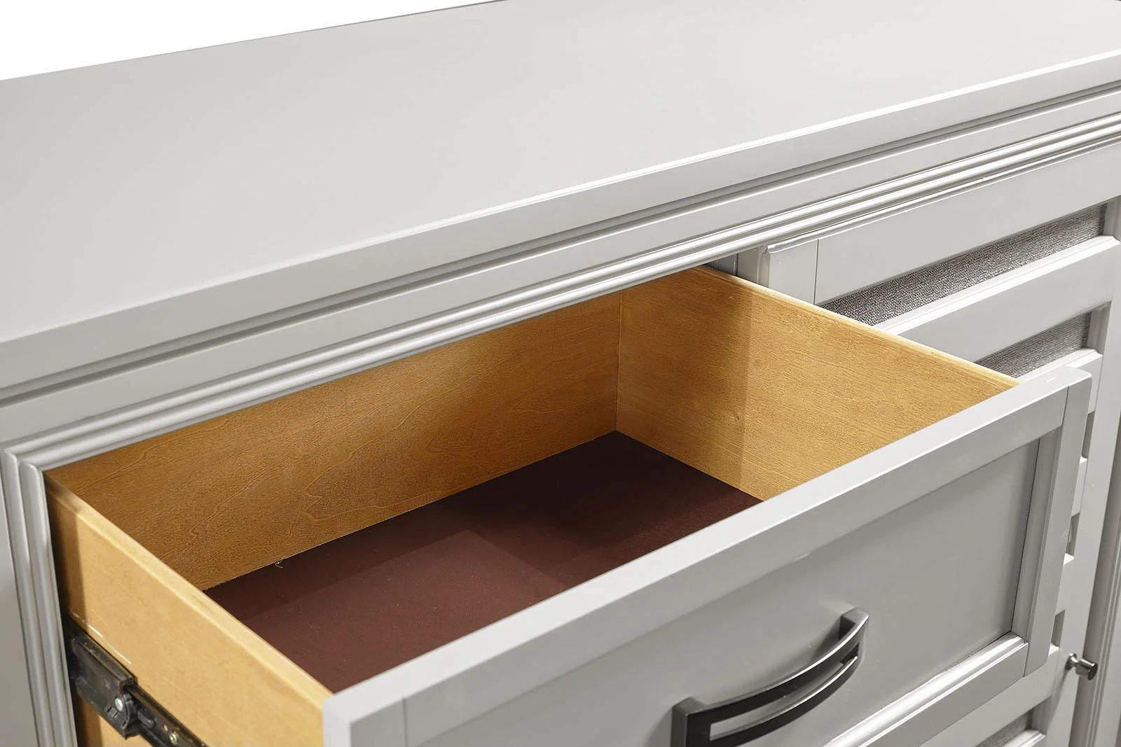 Aspenhome Hyde Park Sliding Door Chest in Light Gray - Image 3