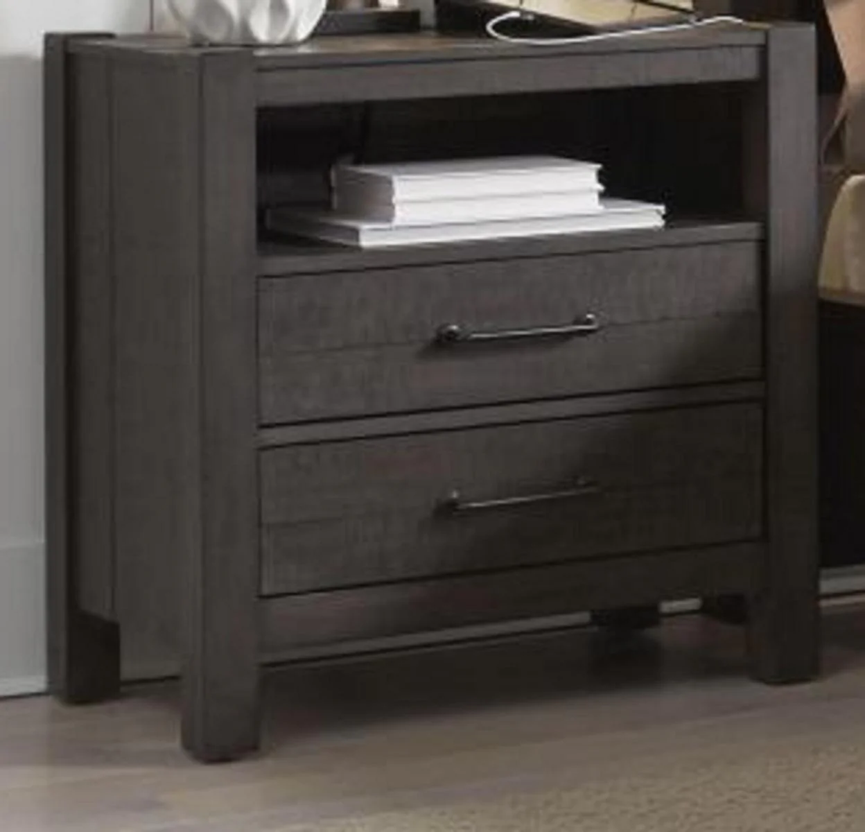 Aspenhome Mill Creek 2 Drawer Nightstand in Carob - Image 3