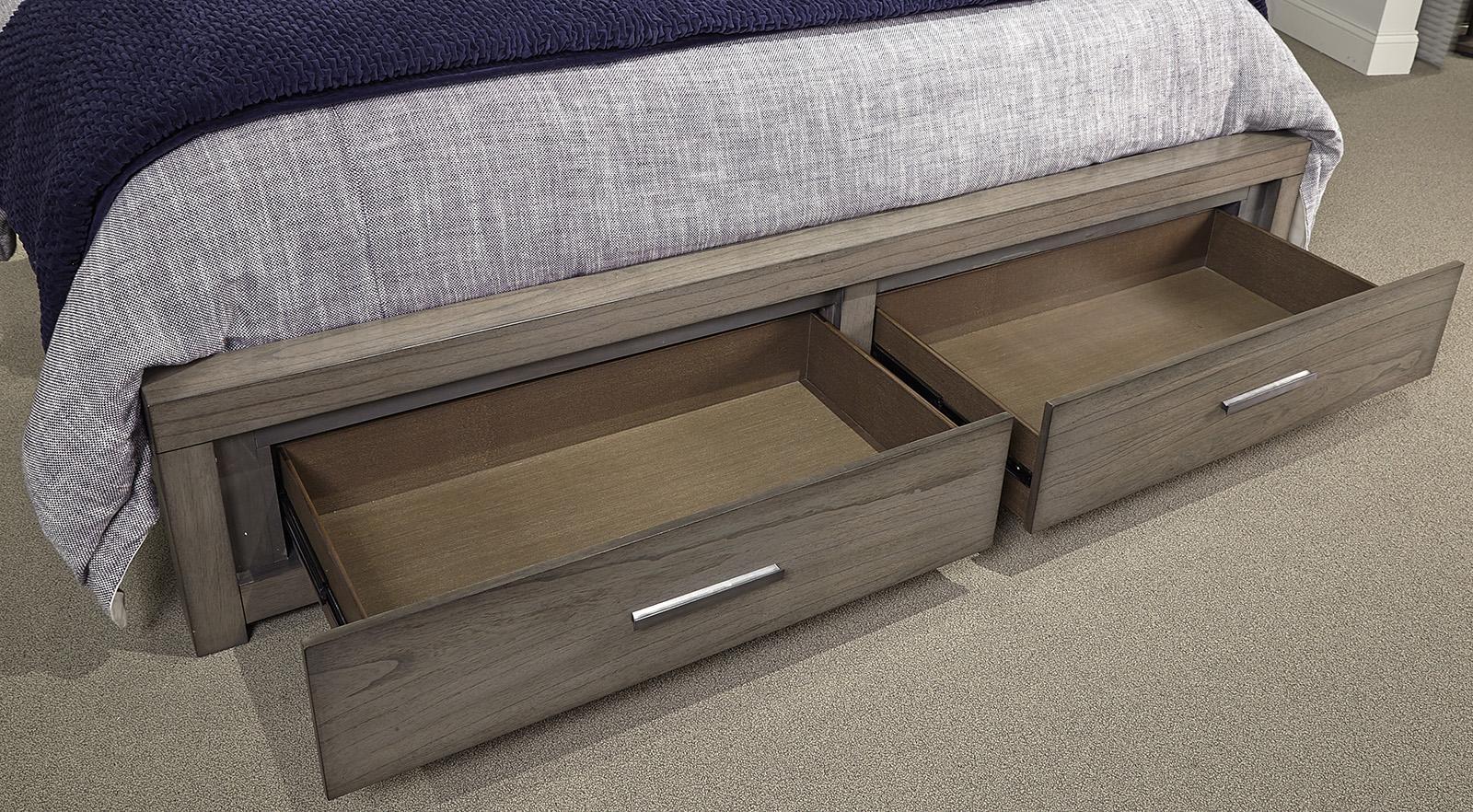 Aspenhome Modern Loft King Panel Storage Bed in Greystone - Image 2