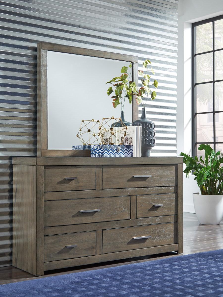 Aspenhome Modern Loft Mirror in Greystone - Image 2