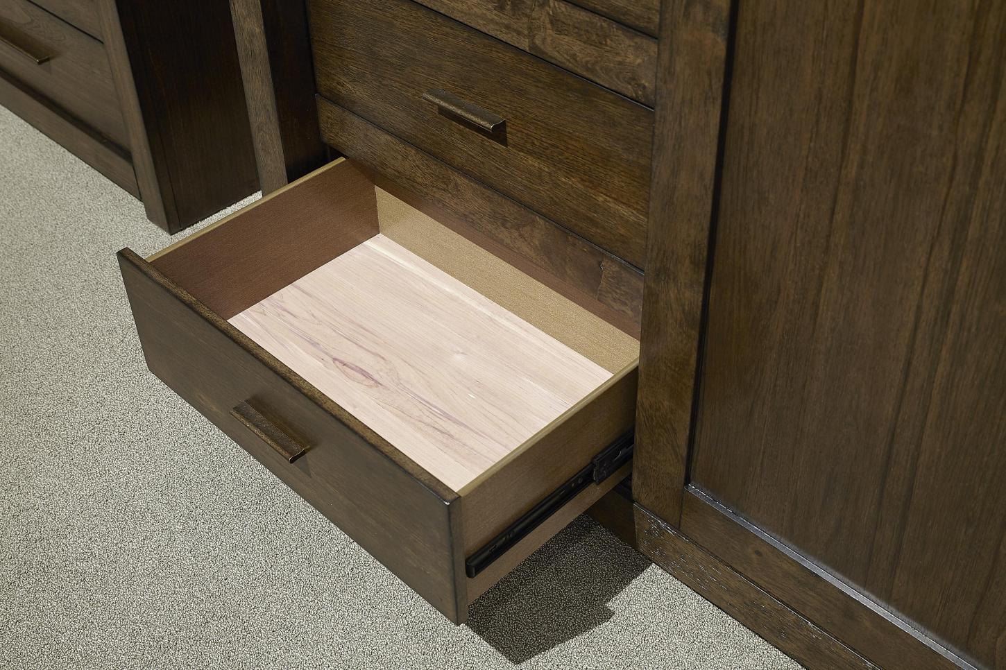 Aspenhome Modern Loft Sliding Door Chest in Brownstone - Image 2