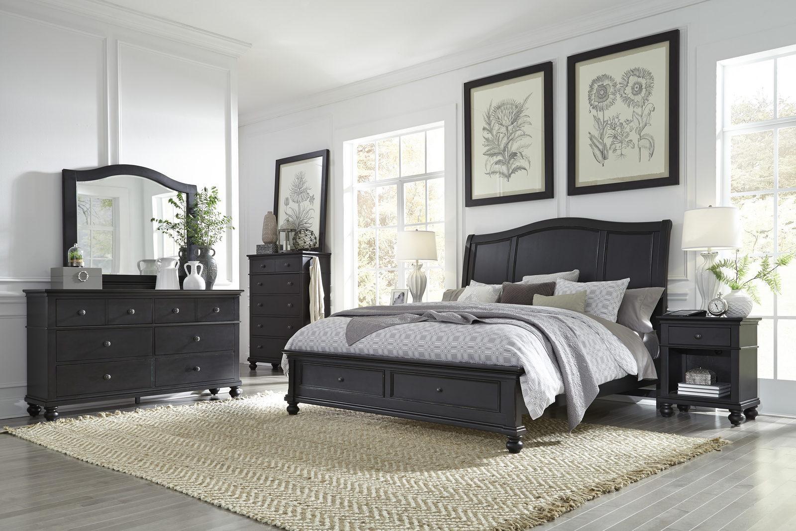 Aspenhome Oxford 1 Drawer Nightstand in Black - Image 3