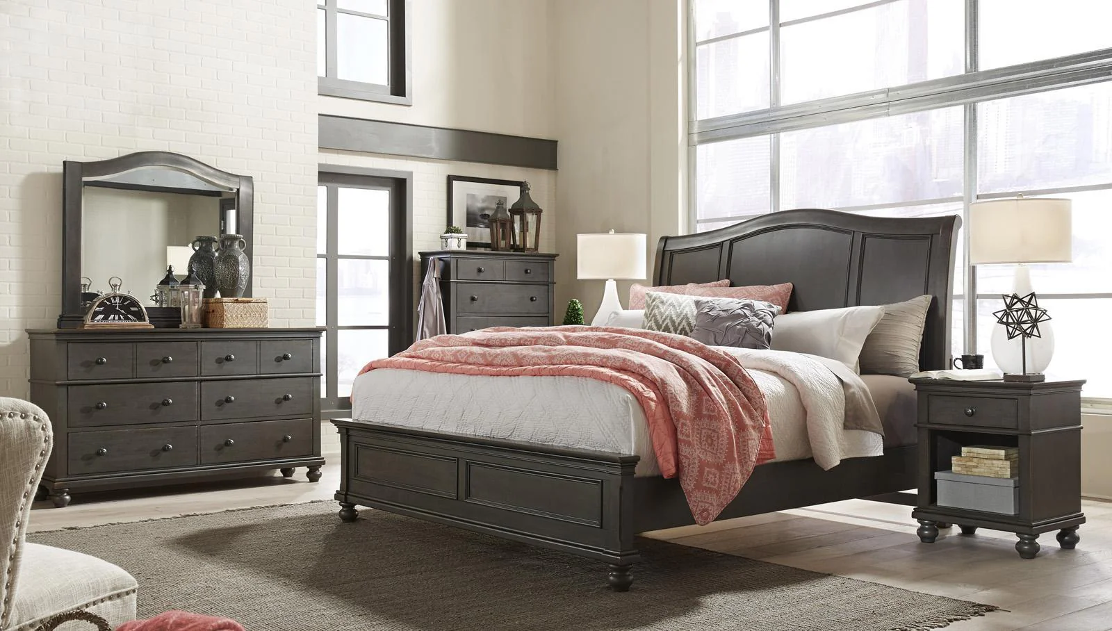 Aspenhome Oxford 5 Drawer Chest in Peppercorn - Image 2