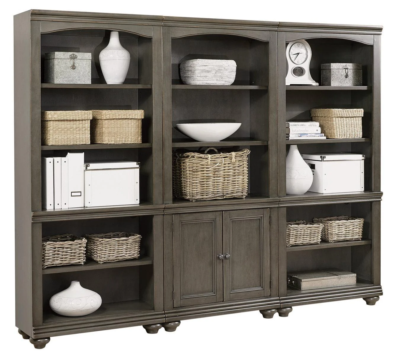Aspenhome Oxford Door Bookcase in Peppercorn - Image 3
