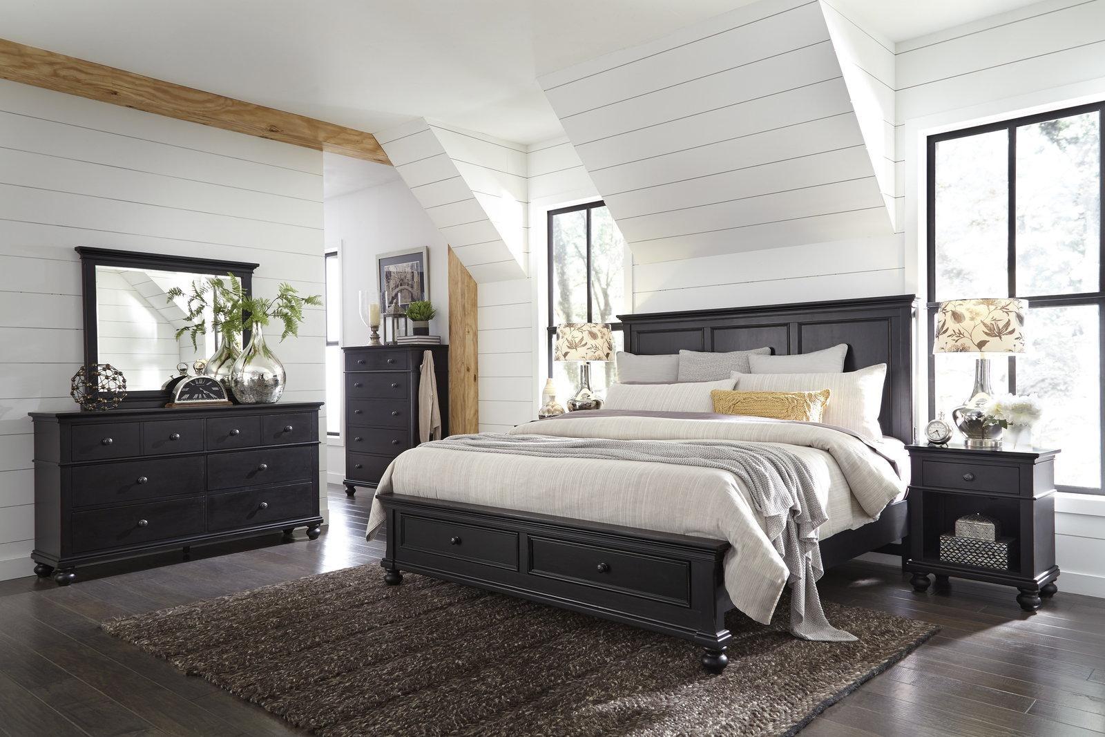 Aspenhome Oxford King Panel Storage Bed in Black - Image 2