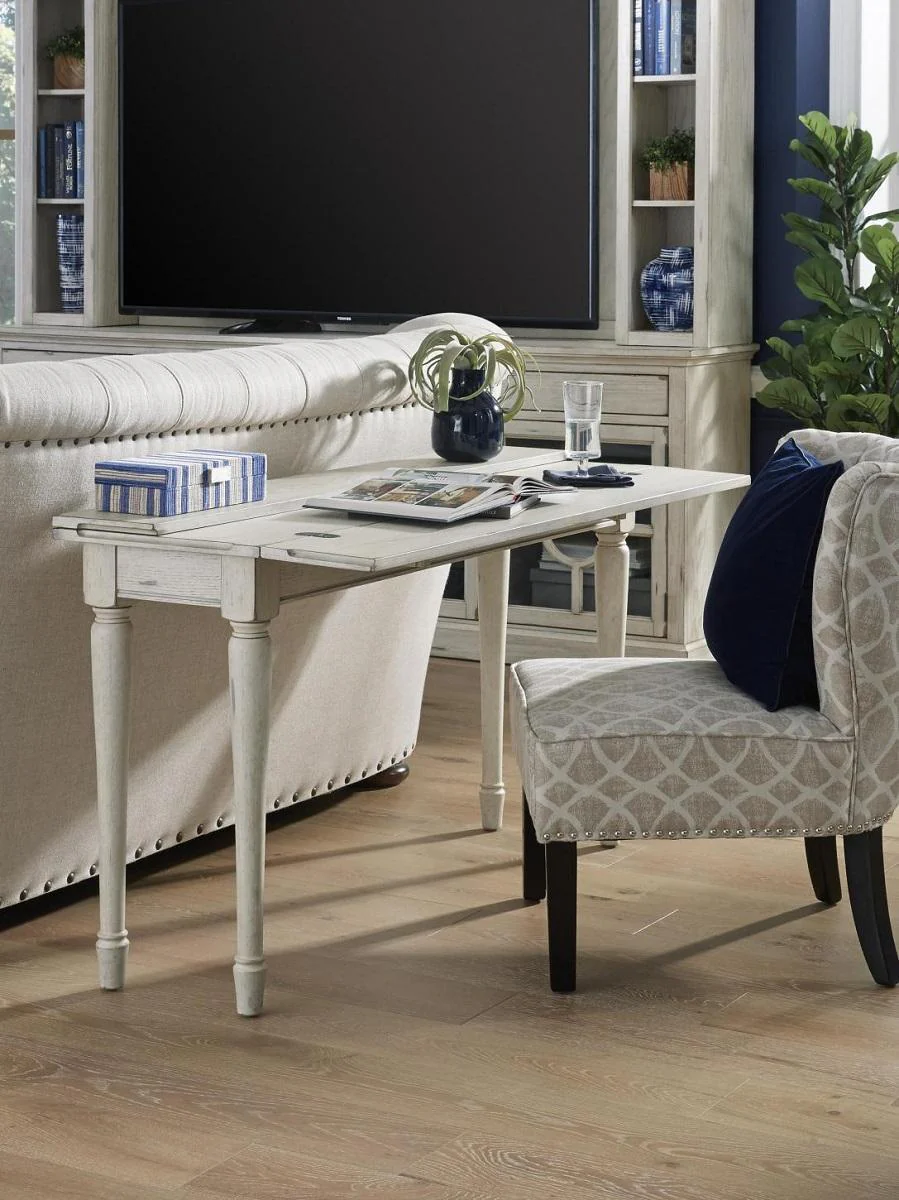 Aspenhome Radius Flip Top Sofa Table in White - Image 3