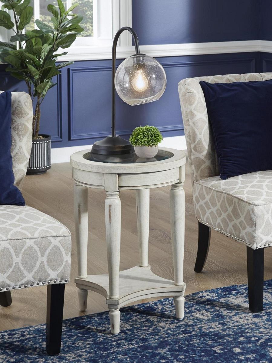 Aspenhome Radius Round Chairside Table in White - Image 3