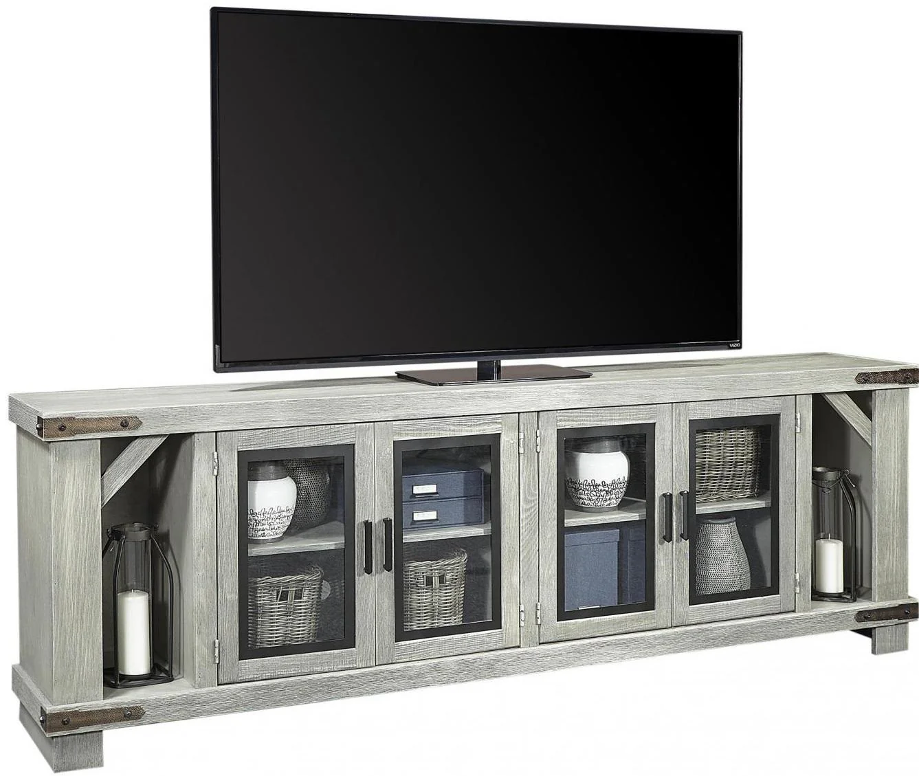 Aspenhome Sawyer 98"Console and Hutch in Lighthouse Grey - Image 2