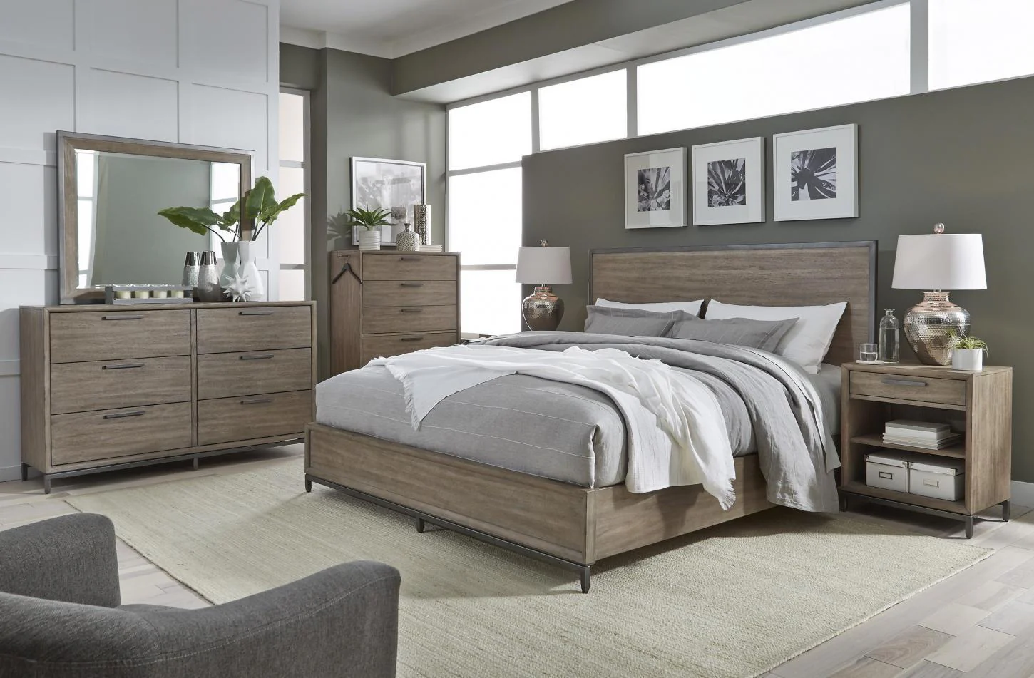 Aspenhome Trellis 5 Drawer Chest in Desert Brown - Image 2