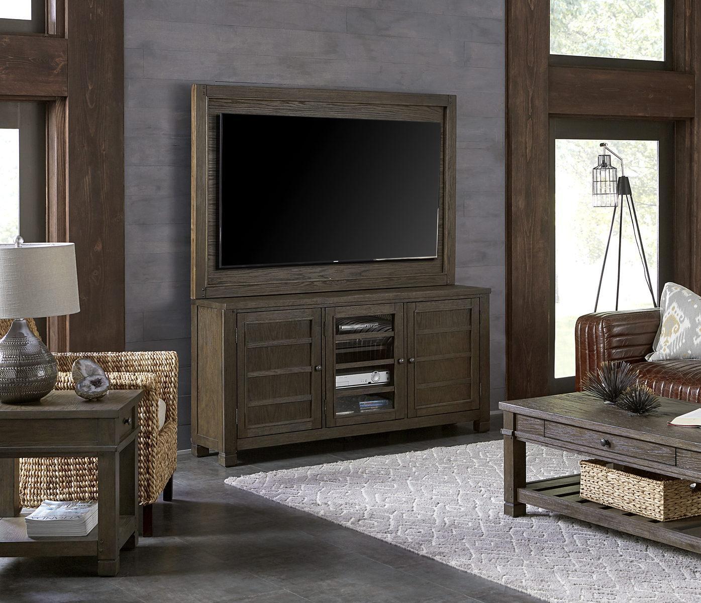 Aspenhome Tucker 66" Console with TV Backer in Bark - Image 2