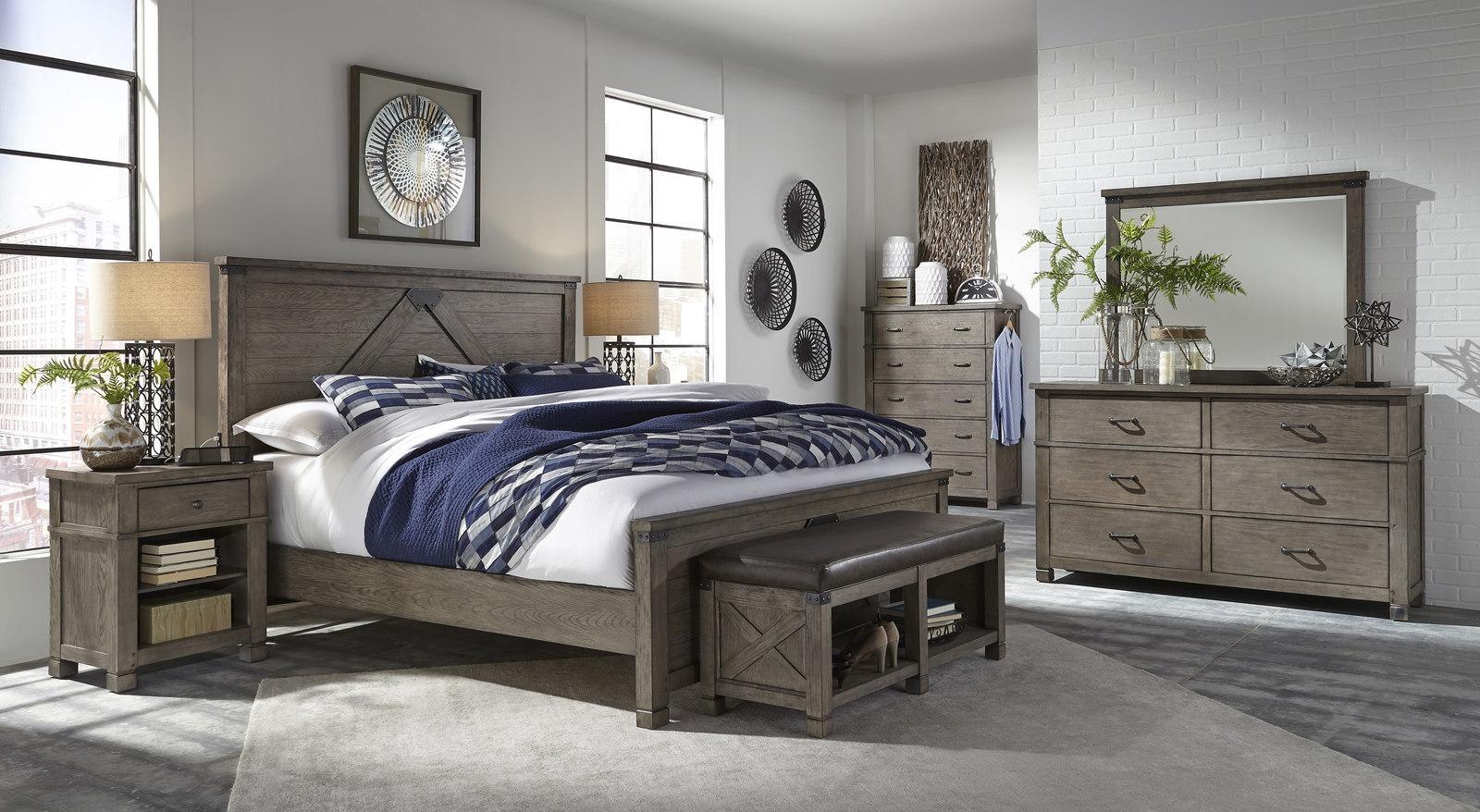 Aspenhome Tucker California King Panel Bed in Stone - Image 3