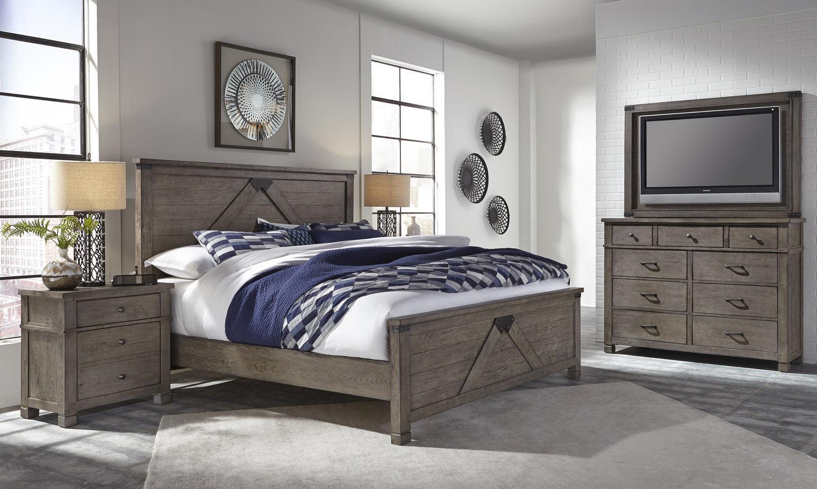 Aspenhome Tucker King Panel Bed in Stone - Image 2