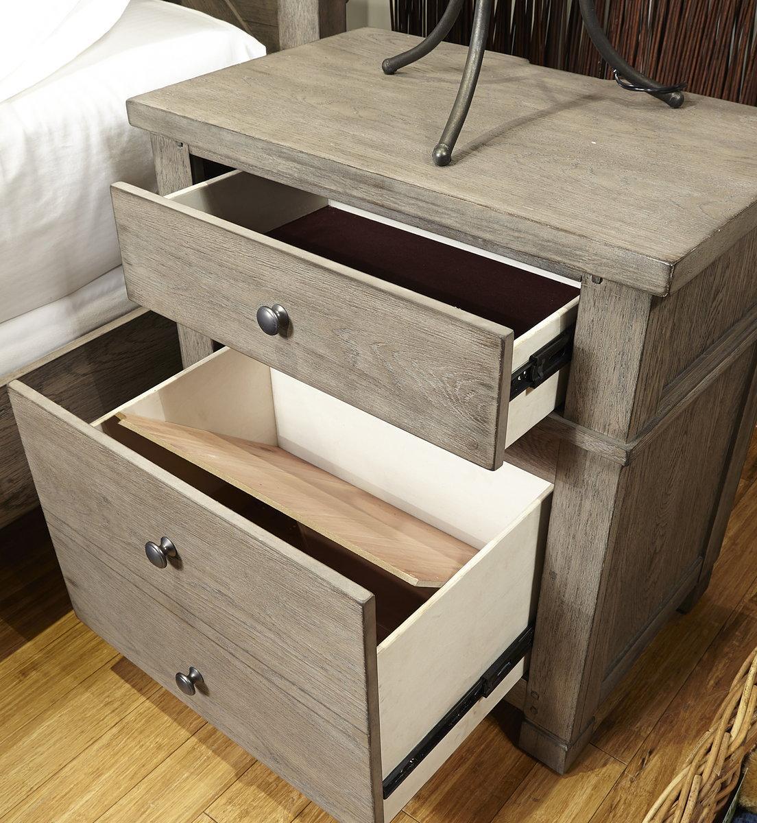 Aspenhome Tucker Two Drawer Nightstand in Stone - Image 2